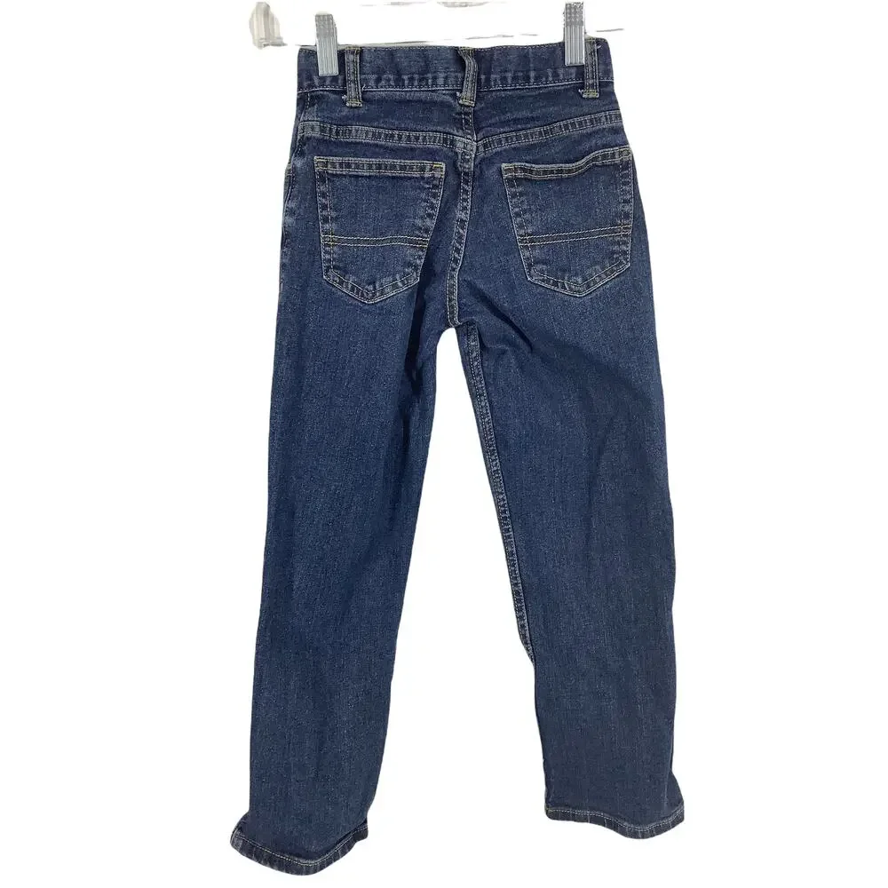 Wonder Nation Boys Dark Wash Blue Relaxed Slim Fit Denim Jeans Kids Youth Size 8